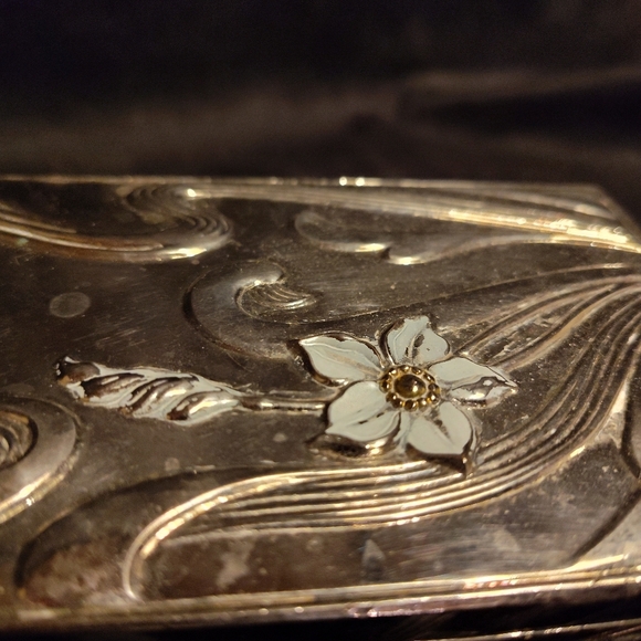 Victorian HEAVY Victor Silver, Silver Plate  High Relief Jewelry Casket c.1880 - Picture 3 of 6